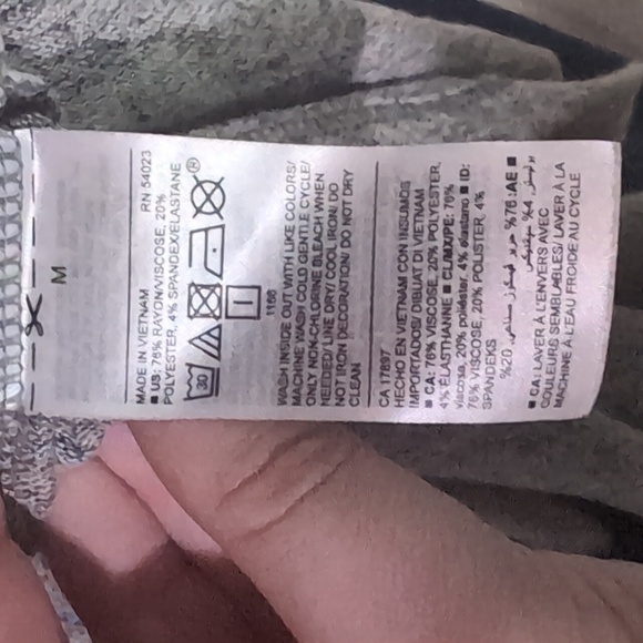 Women's Heather Gray And Blue  Long Sleeve Top - Picture 4 of 4